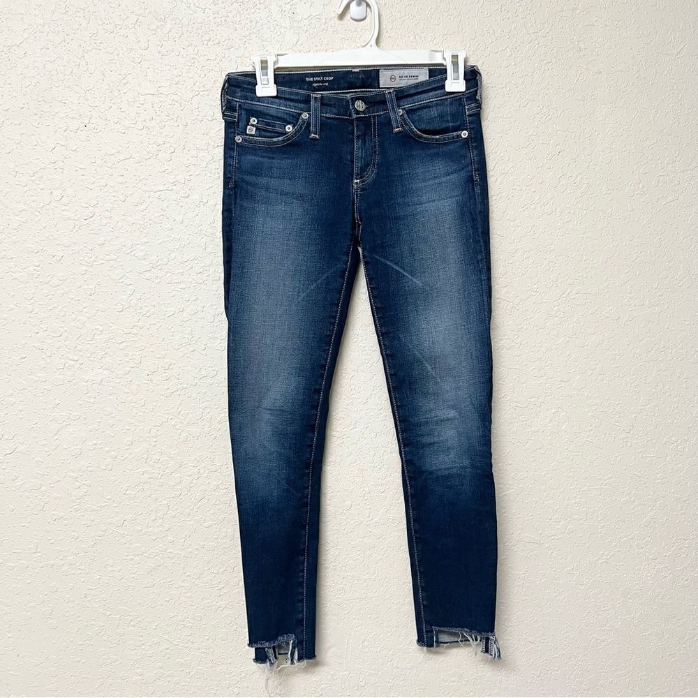 Adriano Goldschmied The Stilt Cigarette Leg Crop Womens Jeans Size 24R Raw Hem